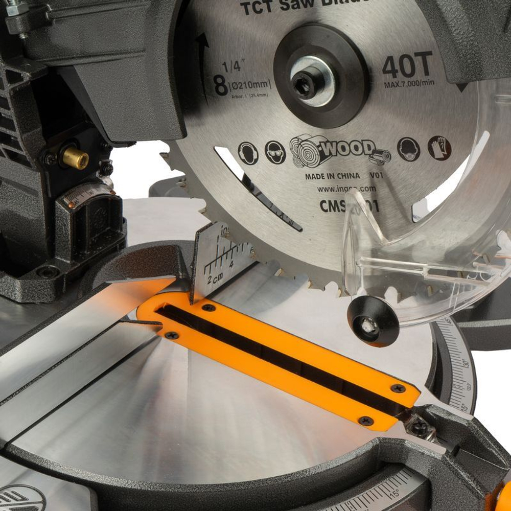 Пила торцовочная INGCO INDUSTRIAL CMS2001 20 В 210 мм без акб