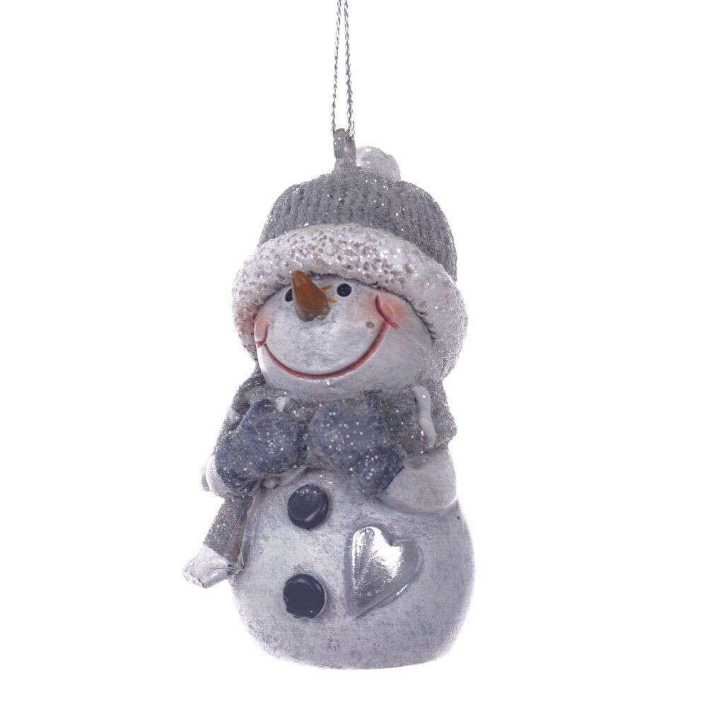 GAEM Фигурка декоративная подвесная "Снеговик", L4 W3 H6 см, 2в.