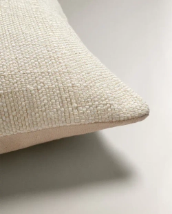 ZARA HOME РЕЛЬЕФНЫЙ ЧЕХОЛ ДЛЯ ДЕКОРАТИВНОЙ ПОДУШКИ, ЭКРЮ