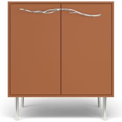 Комод Арт Колор matte Стайл Сильвер с 2 полками Томленый оранжевый матовый