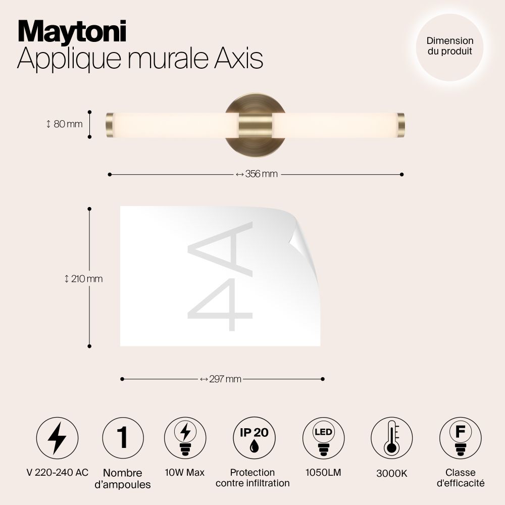 Настенный светильник (бра) Maytoni MOD106WL-L10G3K