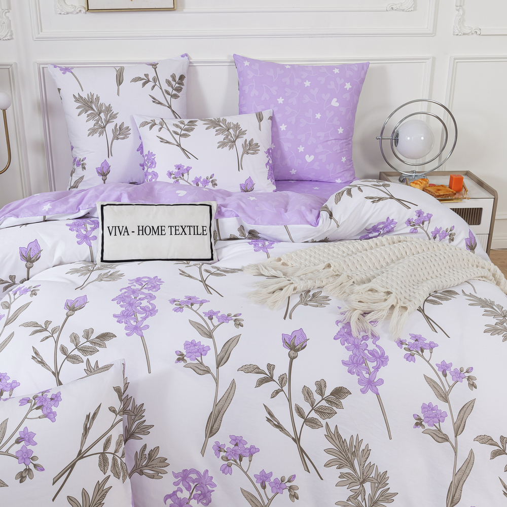 Комплект постельного белья Делюкс Сатин 100% хлопок на резинке LR452