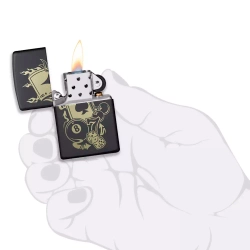 Зажигалка Zippo 49257 Gambling Design, Black Matte