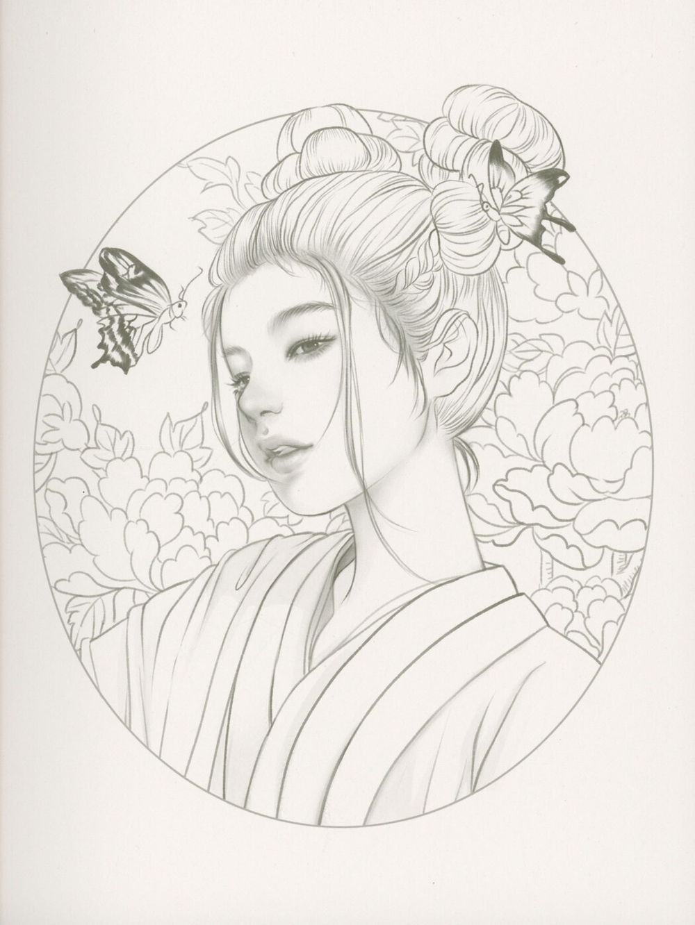 Folk tales and girls. Coloring book