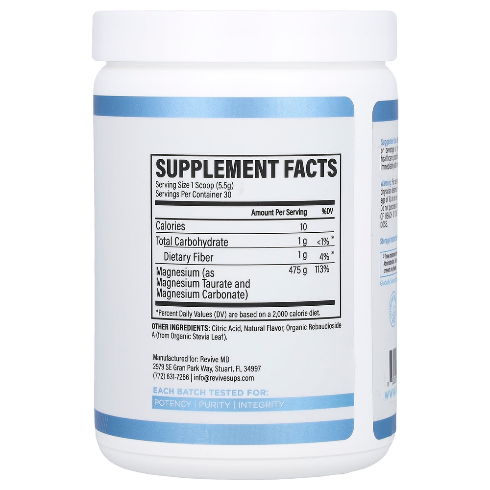 Revive, магний+, с апельсиновым вкусом, 165 г (5,82 унции)