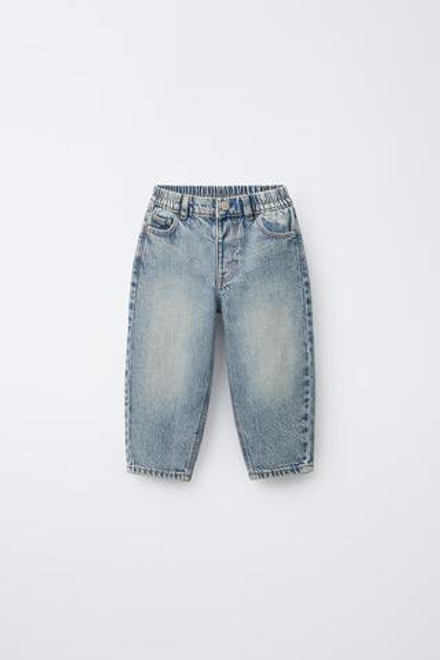 ZARA ДЖИНСЫ BAGGY, СИНИЙ