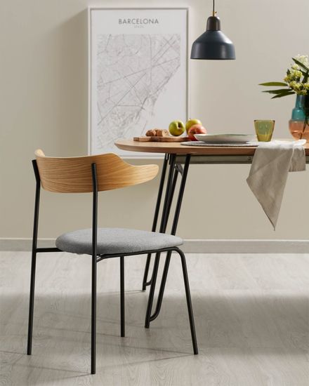 Стол Novaks 170 (320) х100 черный, шпон дерева