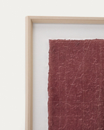Картина Durkan бордового цвета на переработанной бумаге 30 x 40 см