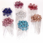 Шпильки для волос 20шт «Шамбала», цвет серебро, цвет декора микс, 6,3см