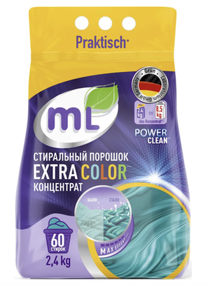 ML Стиральный порошок EXTRA COLOR концентрат, Meine Liebe, 2,4 кг