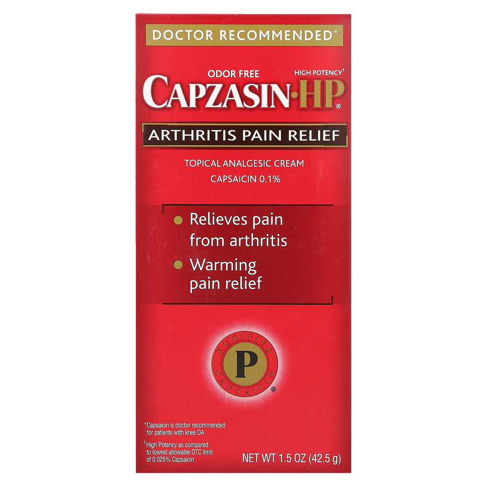 Capzasin, обезболивающее при артрите, без запаха, 42,5 г (1,5 унции)