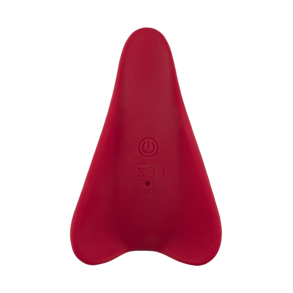 Малиновая силиконовая вибровкладка в трусики (Цвет: красный)