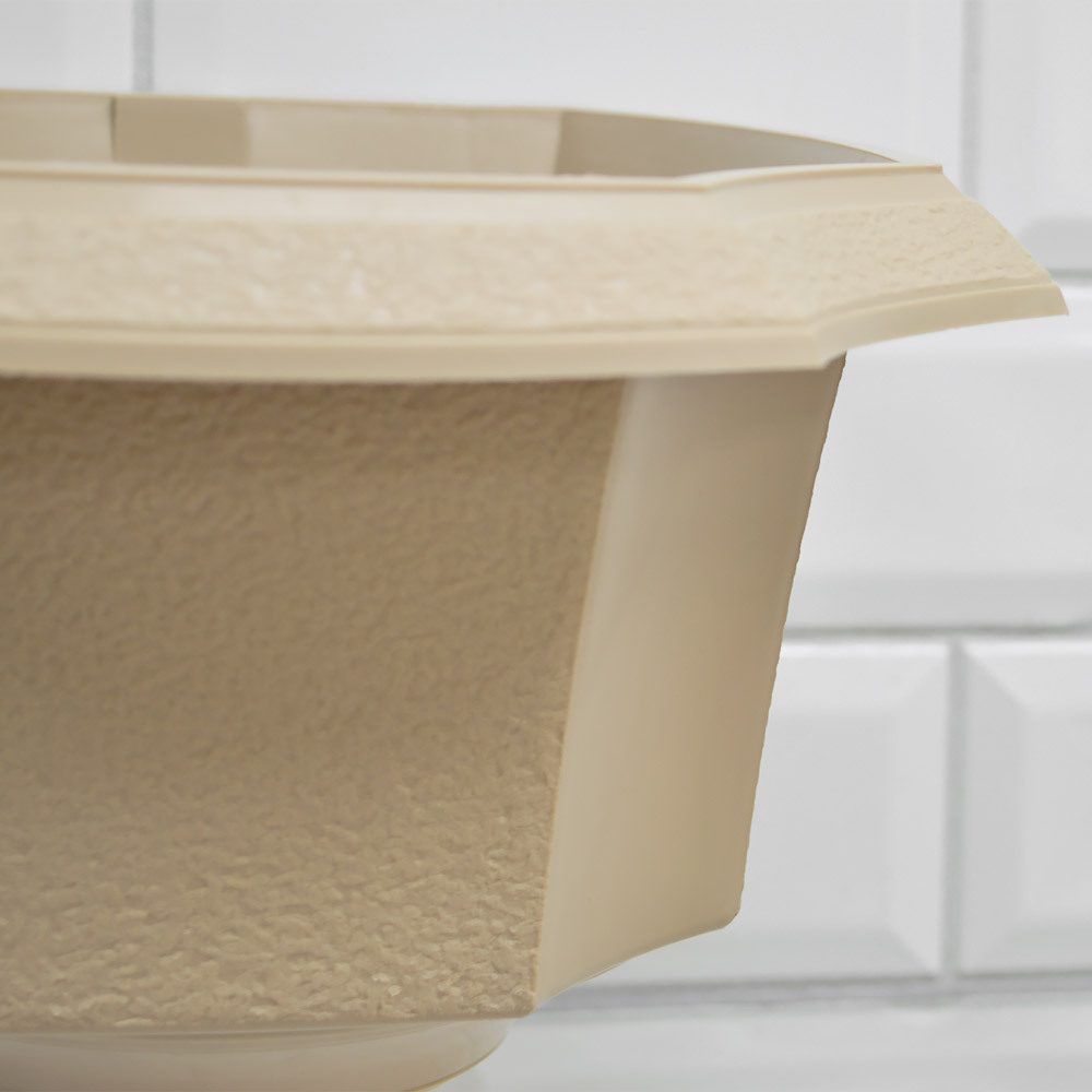 Горшок цветочный настенный "Ника" 4л h130мм, молочно-кофейный