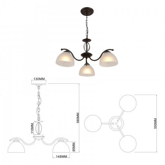 Подвесная люстра Rivoli Jackeline 9141-303 Б0054755