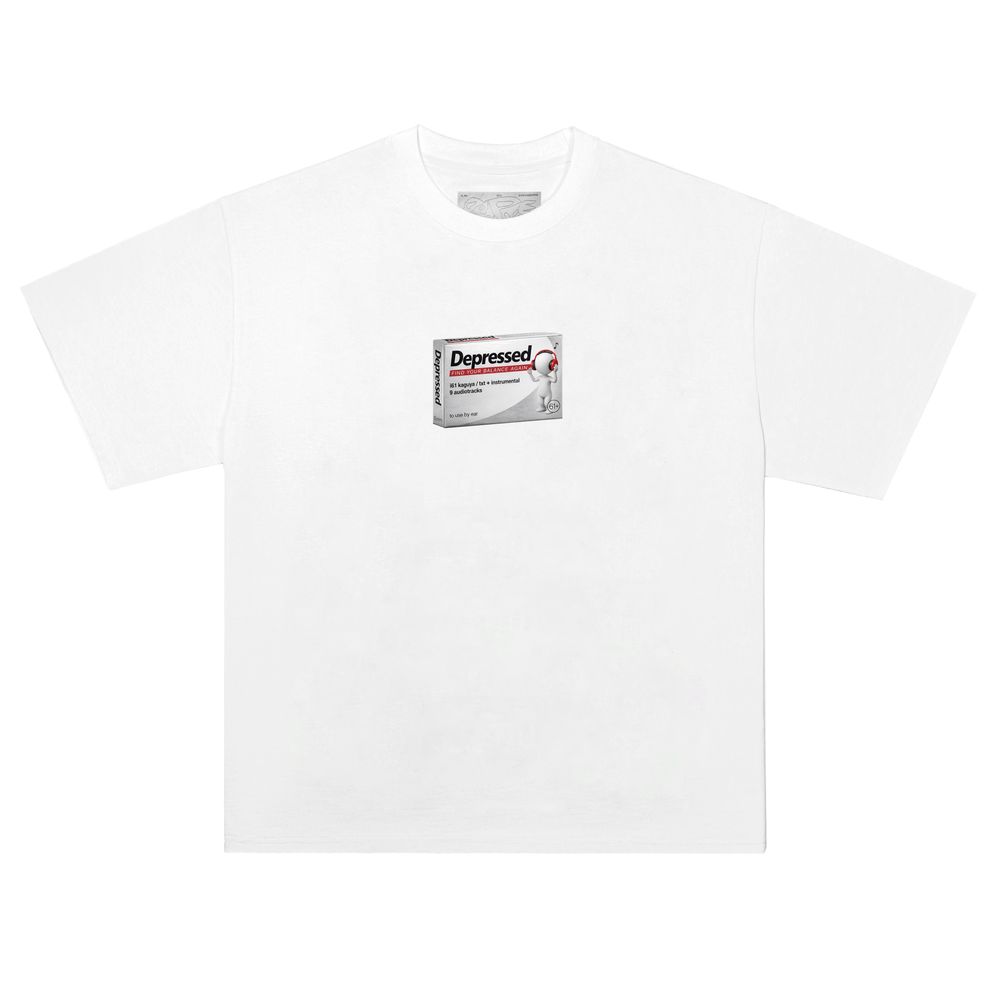 DEPRESSED WHITE T-SHIRT