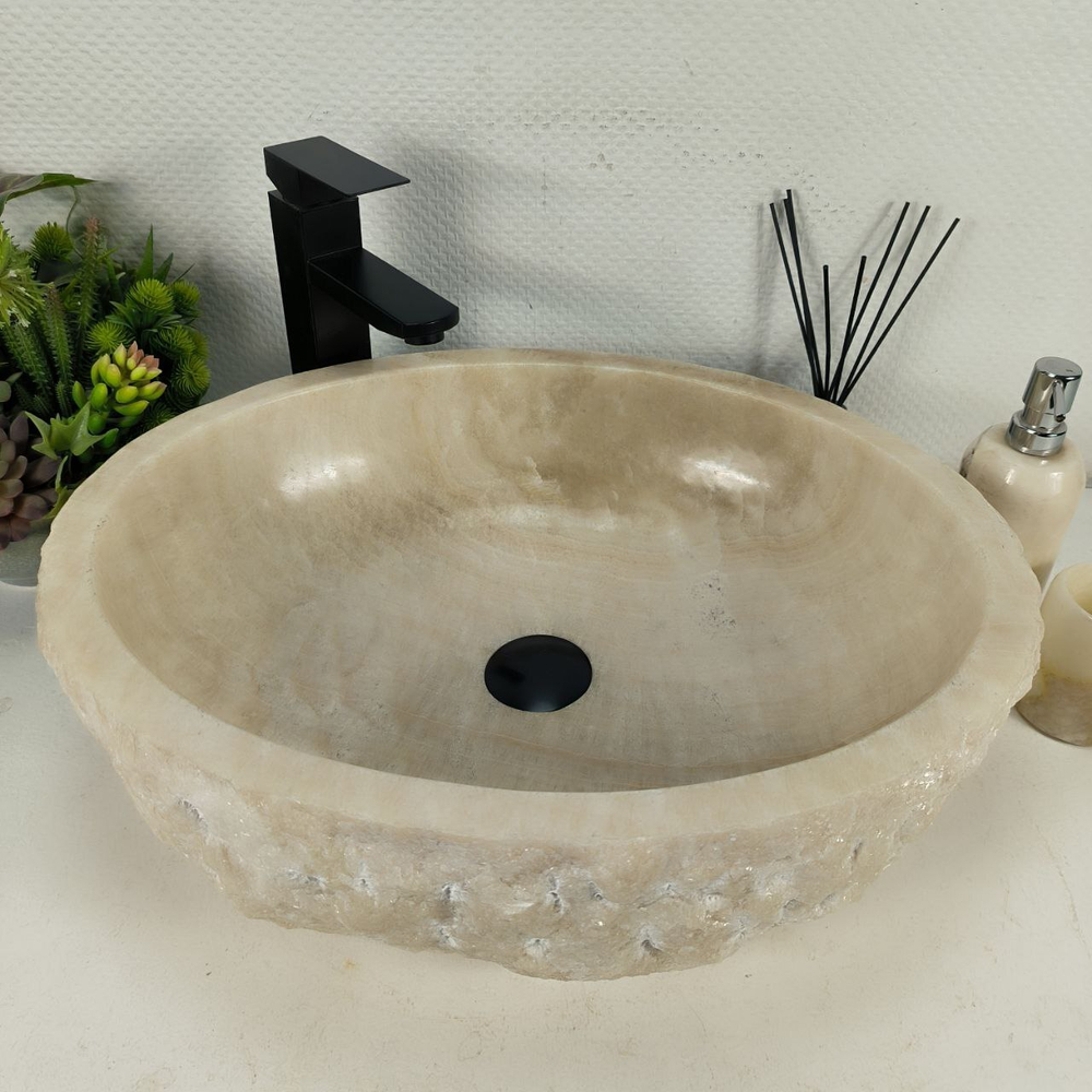 Раковина из оникса ПАРА! Erozy White EO-64426 52*43*16 0168