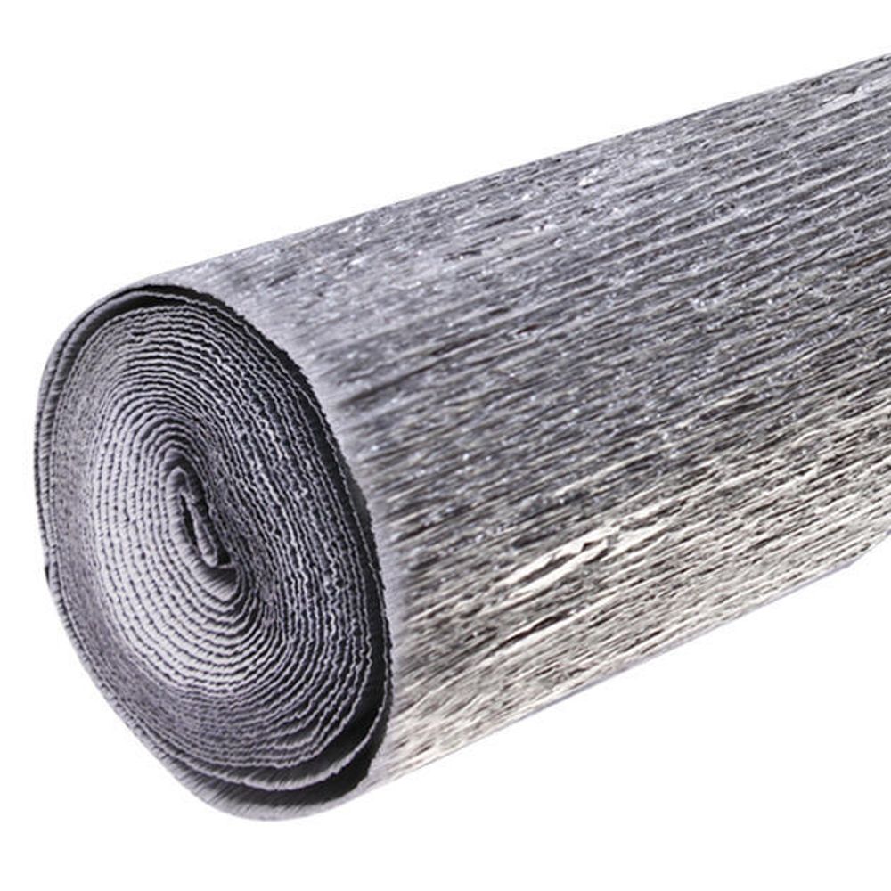 Крепированная бумага 50х250, 32г/м2, серебряная, в рулоне, Greenwich Line