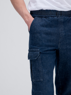 Джоггеры карго джинсовые. Деним