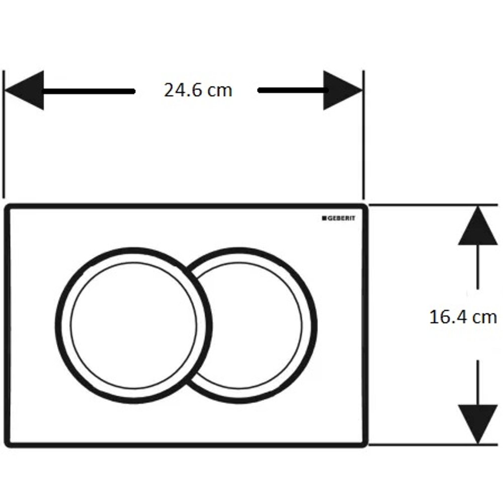 Инсталляция Geberit Duofix для подвесного унитаза, со смывным бачком Delta, смывная клавиша Delta01, хром глянец (458.149.21.1)