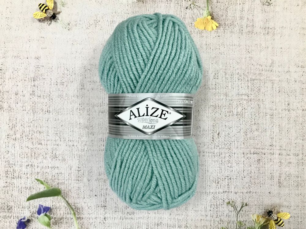 Пряжа ALIZE &quot;Superlana maxi&quot; 463 светлая мята