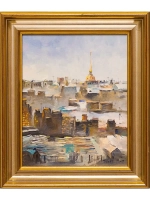 Картина маслом Крыши Петербурга Миф