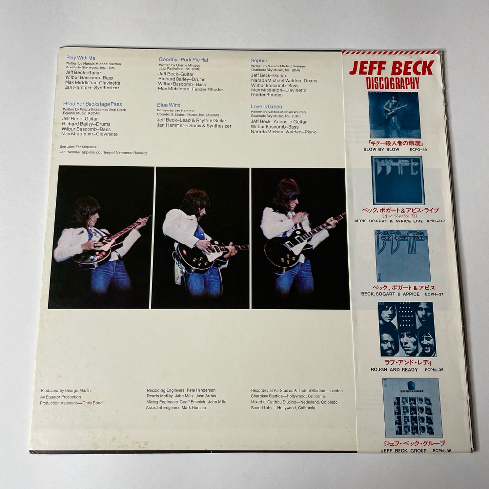 Винтажная виниловая пластинка LP Jeff Beck Wired (Japan 1976) (Obi) Goodbye Pork Pie Hat