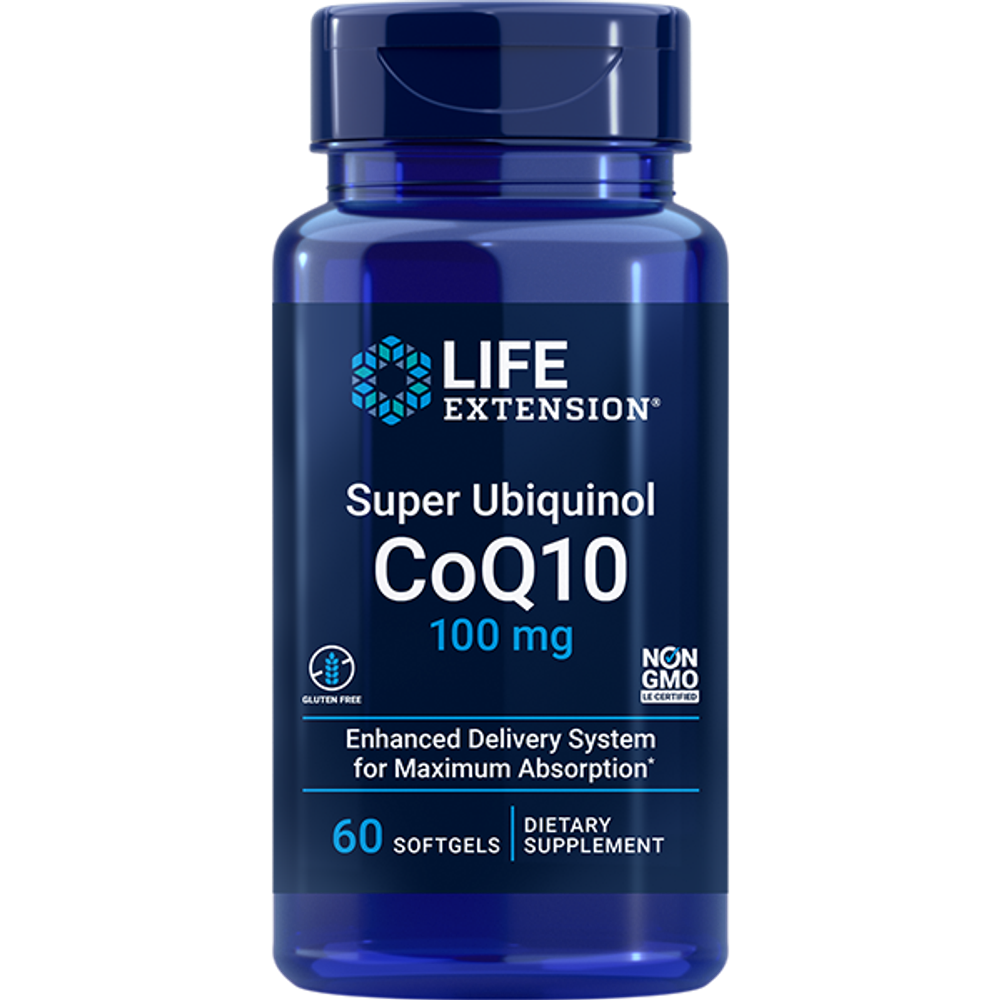 Super Ubiquinol CoQ10 100 мг 60 капсул Life Extension