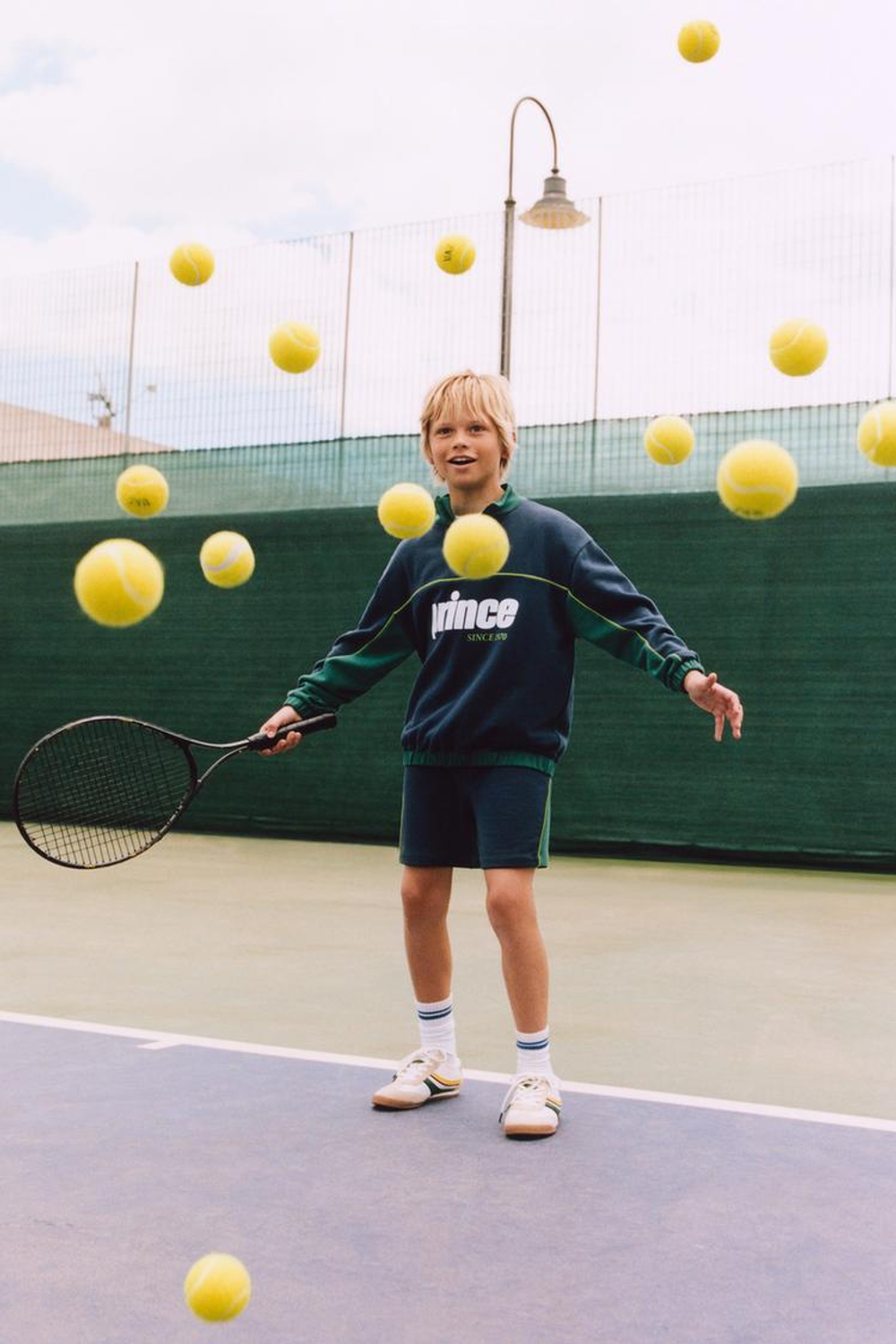 ZARA ТОЛСТОВКА С ЗАСТЕЖКОЙ-МОЛНИЕЙ PRINCE ®, ЗЕЛЕНОВАТО-СИНИЙ