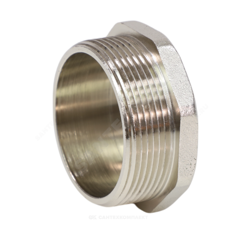 Заглушка латунь никель Ду 32 (1 1/4") НР VALFEX VF.583.N.114