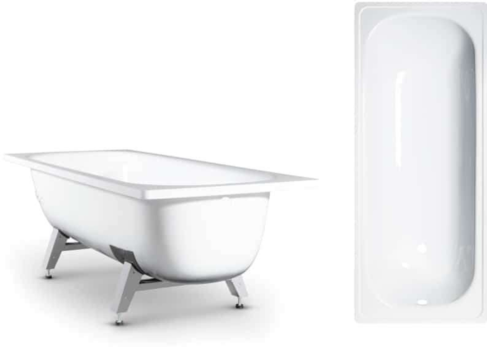 Ванна стальная Antika с опорной подставкой 160х70х40 белая орхидея ОР-61200