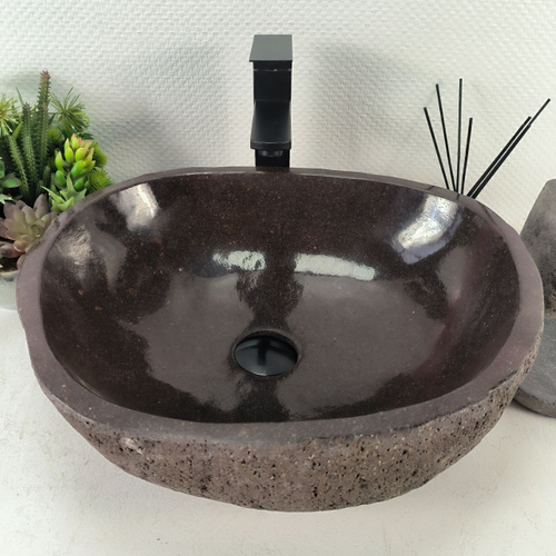 Раковина из речного камня RS-65111 49*40*15 0857