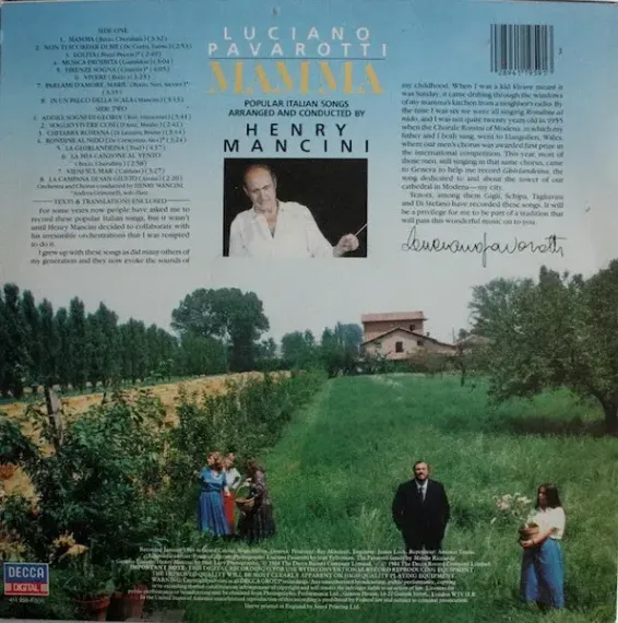 Luciano Pavarotti, Henry Mancini – Mamma - LP