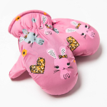 Варежки д/девочки р.15 розовый 9879979 (Rossini), 1 шт.