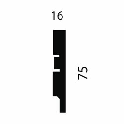 Плинтус под покраску, 75x16 мм