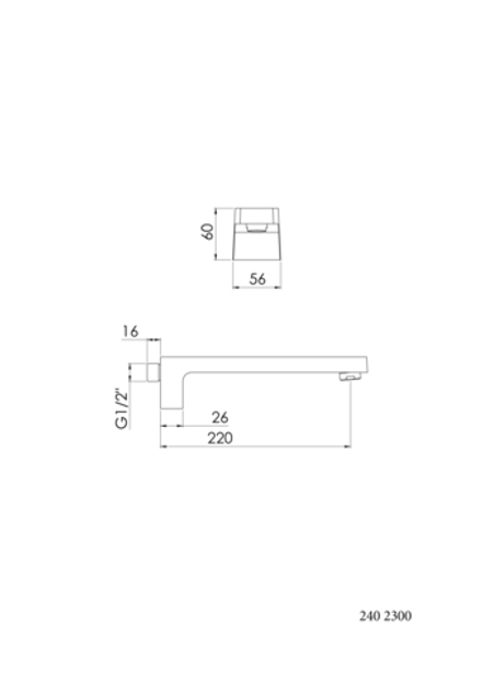 Излив настенный для ванны и бассейна Steinberg 240 2300