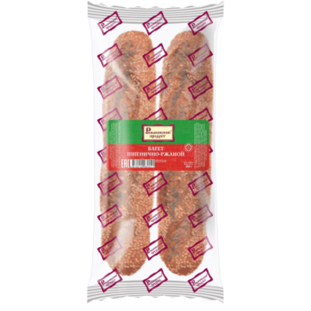 Багет пшеничный-ржаной Романовский Продукт