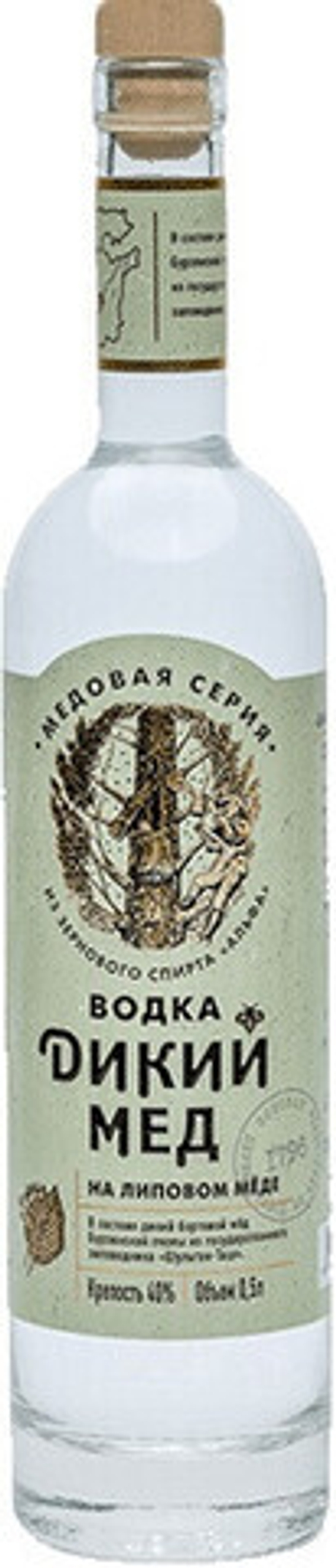 Водка Дикий Мед на Липовом мёде