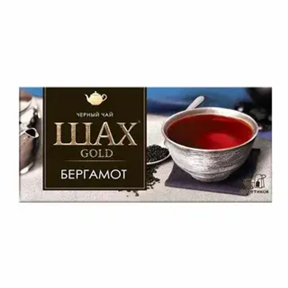 Чай черный Шах Gold Бергамот 25 пакетиков