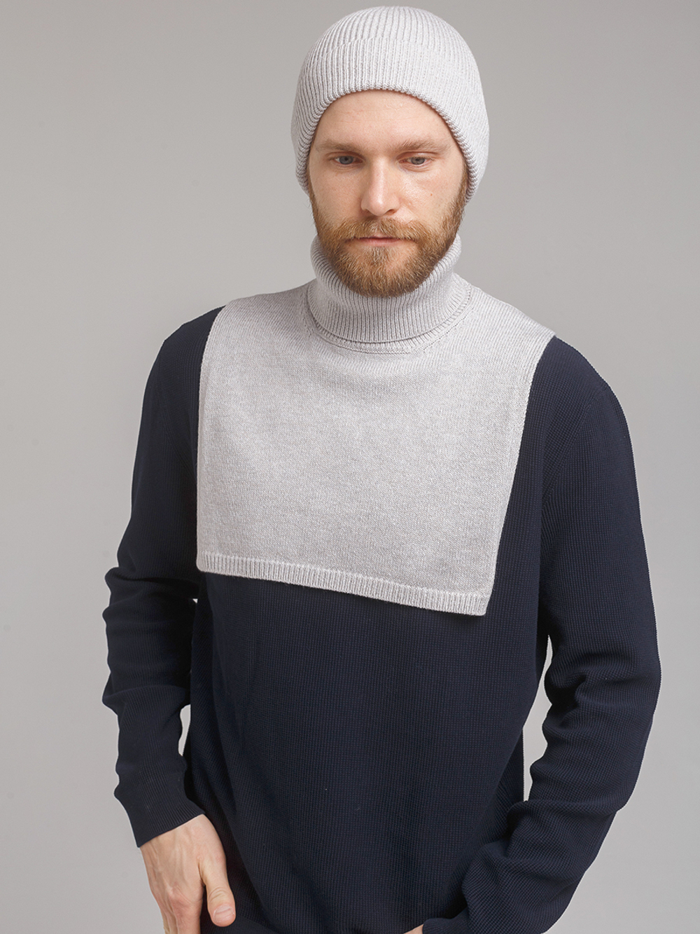 Манишка мужская жемчужно-серый