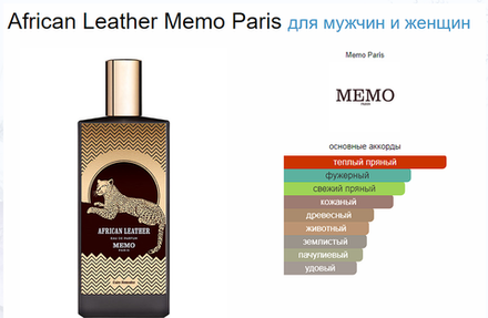 Memo African Leather 100 мл. (duty free парфюмерия)