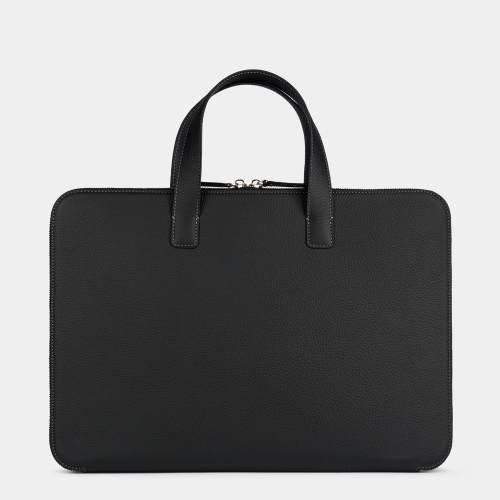 Сумка для MacBook Pro 16 - 17 из кожи теленка, черного цвета