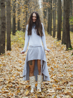 Платье Chintamani с длинным рукавом сер.меланж