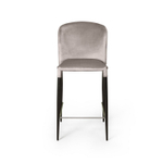 Стул полубарный Albert, бархат пепельно-бежевый 25 /опора конус