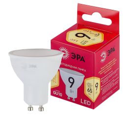 Лампа светодиодная ЭРА RED LINE LED MR16-9W-827-GU10 R 9Вт софит теплый белый свет GU10 | Лампы cветодиодные Точечные (Софиты) (MR, PAR)