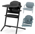 Стульчик для кормления Cybex Lemo 4 в 1 с мягкими чехлами Comfort Inlay Stunning Black/Stone Blue