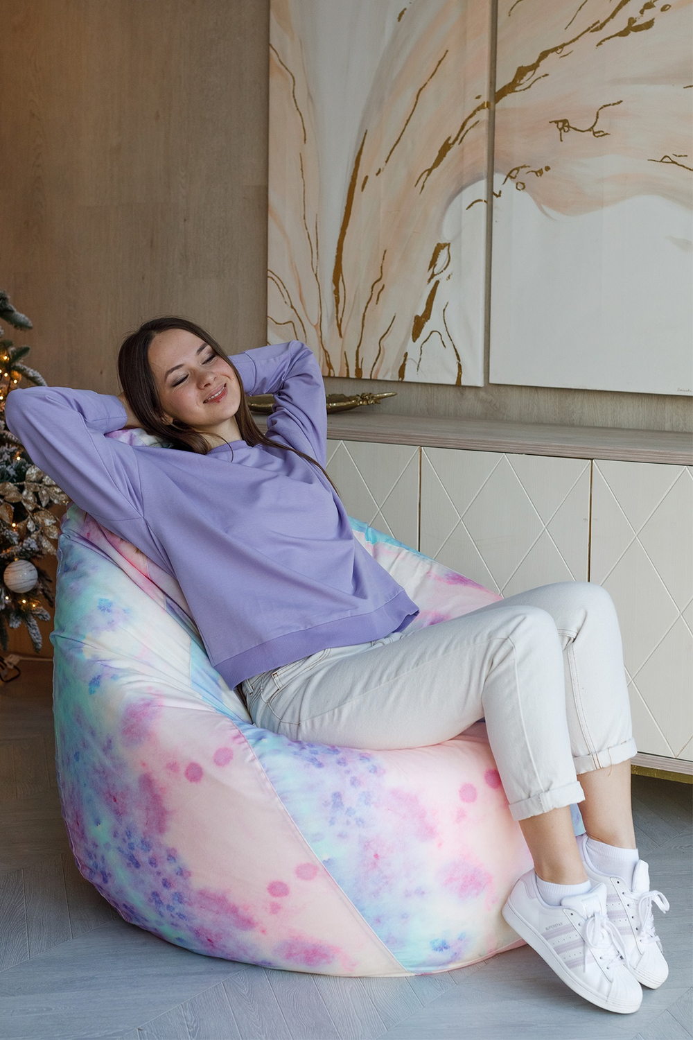 Кресло Мешок Груша Абстракция (2XL, Классический)