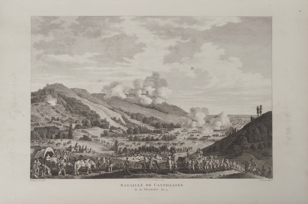 Битва в Кастильоне. Гравюра из альбома Военные кампании Франции. Париж.1834