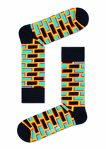 Носки унисекс Brick Sock с цветными кирпичиками (Размер: 25) (Цвет: черный)