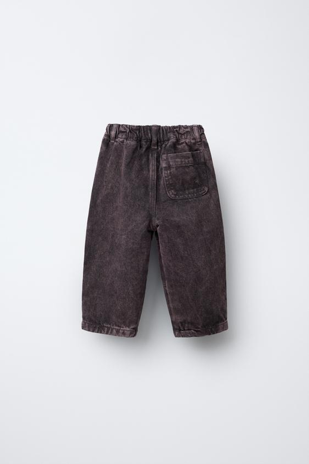 ZARA БРЮКИ ИЗ ТВИЛА С ЭФФЕКТОМ ПОТЕРТОСТИ, ЛИЛОВЫЙ