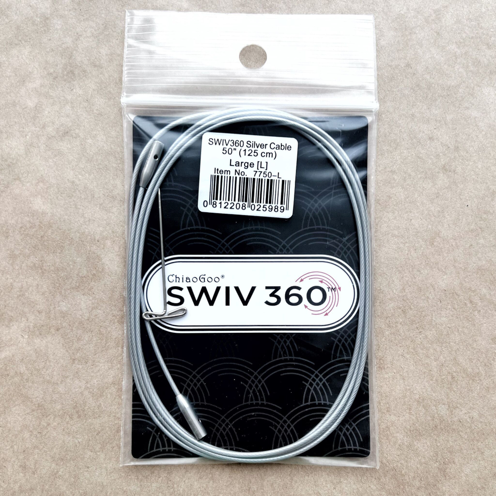 ChiaoGoo, Леска SWIV360, 125 см Large для съемных спиц размера L (готовая длина спиц 150см)